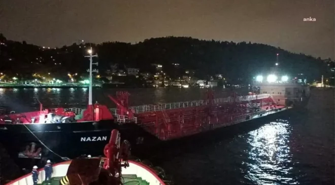 İstanbul Boğazı’nda Dümen Arızası Nedeniyle Geçici Olarak Transit İkame İlan Edildi